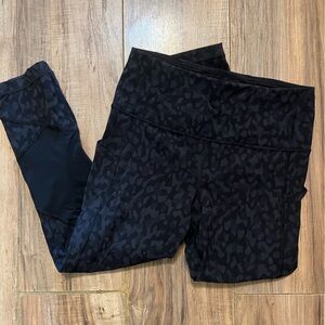 Lululemon Athletica Black Patterned Leggings